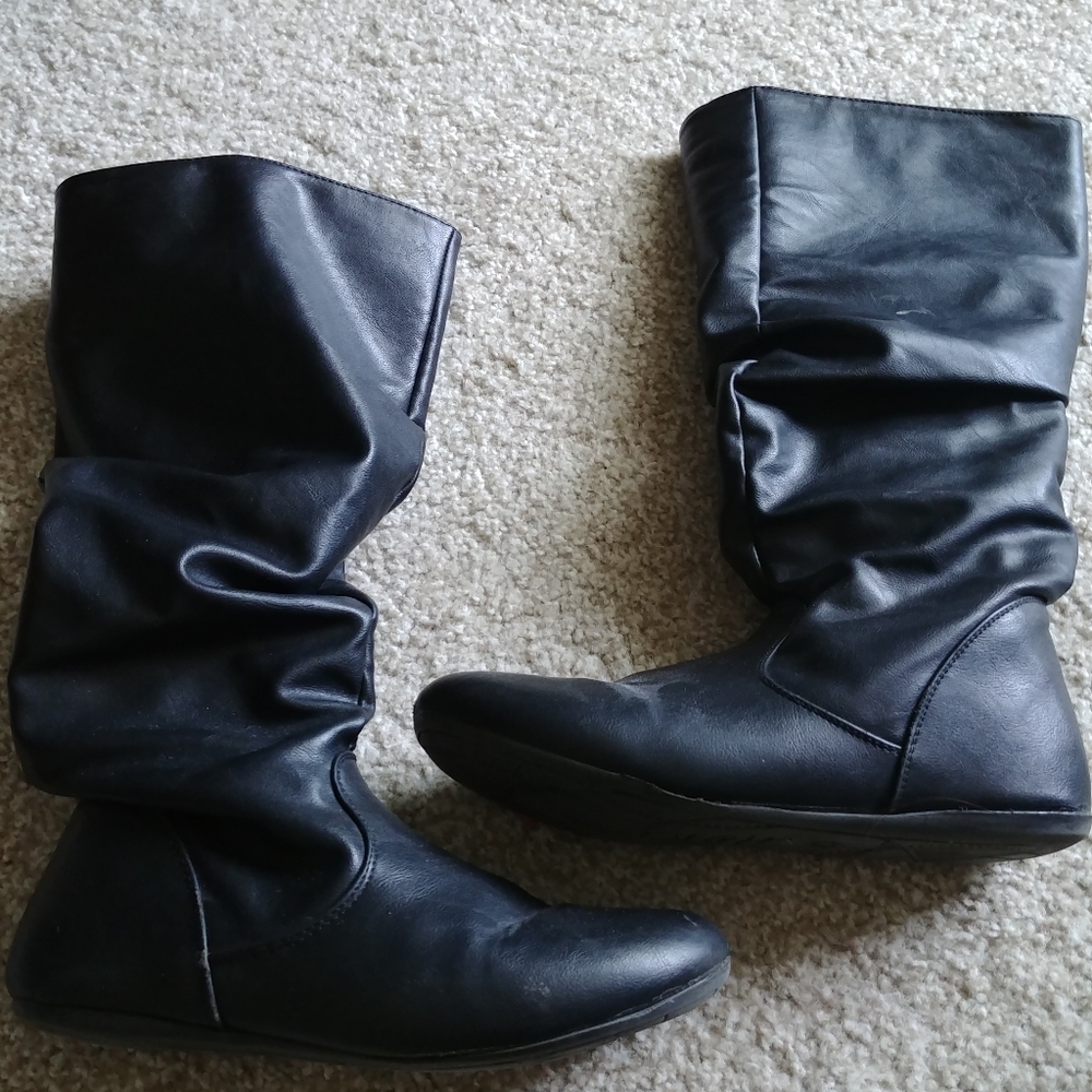 Black Knee High Boots